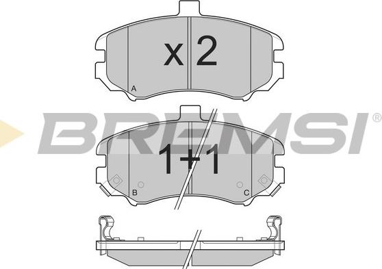 Bremsi BP3197 - Brake Pad Set, disc brake autospares.lv
