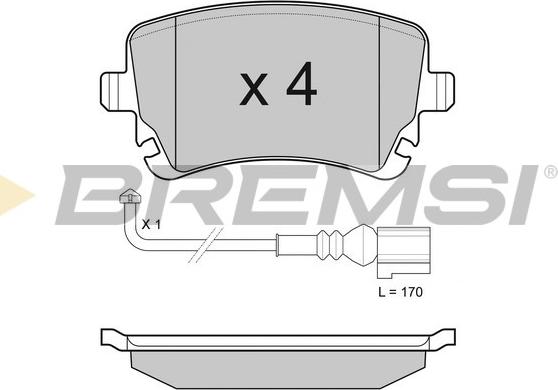 Bremsi BP3140 - Brake Pad Set, disc brake autospares.lv