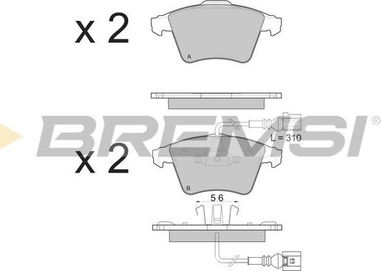 Bremsi BP3142 - Brake Pad Set, disc brake autospares.lv