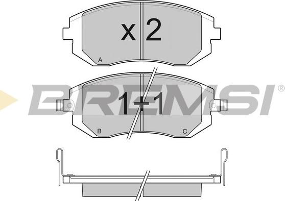 Bremsi BP3158 - Brake Pad Set, disc brake autospares.lv
