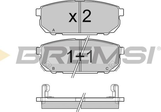 Bremsi BP3105 - Brake Pad Set, disc brake autospares.lv