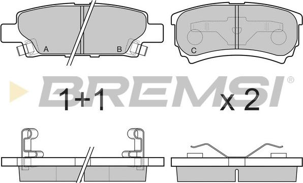 Bremsi BP3106 - Brake Pad Set, disc brake autospares.lv