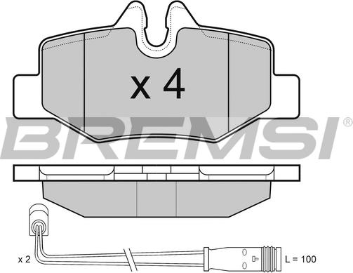 Bremsi BP3101 - Brake Pad Set, disc brake autospares.lv