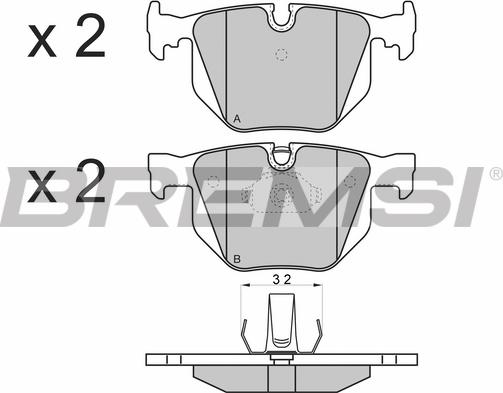 Bremsi BP3102 - Brake Pad Set, disc brake autospares.lv