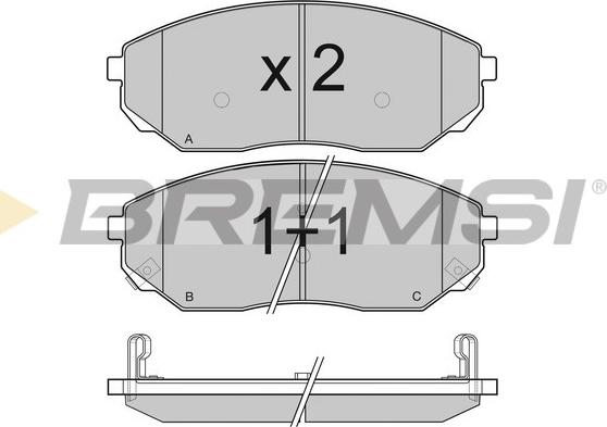 Bremsi BP3116 - Brake Pad Set, disc brake autospares.lv