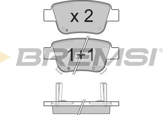 Bremsi BP3112 - Brake Pad Set, disc brake autospares.lv