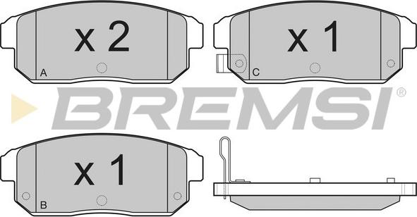 Bremsi BP3184 - Brake Pad Set, disc brake autospares.lv