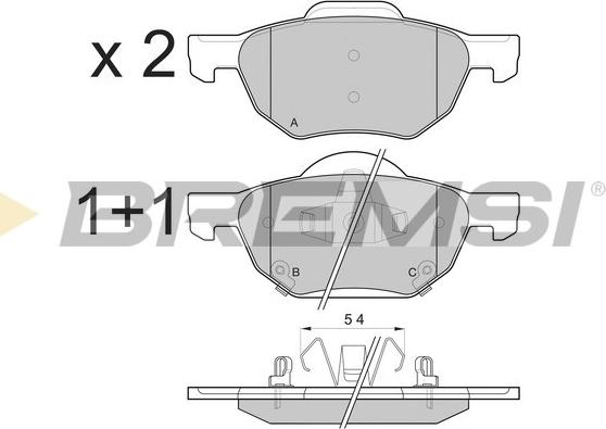 Bremsi BP3185 - Brake Pad Set, disc brake autospares.lv