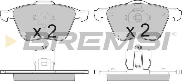 Bremsi BP3187 - Brake Pad Set, disc brake autospares.lv