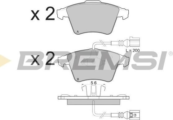 Bremsi BP3134 - Brake Pad Set, disc brake autospares.lv