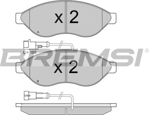 Bremsi BP3868 - Brake Pad Set, disc brake autospares.lv