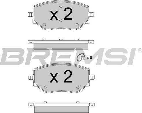 Bremsi BP3889 - Brake Pad Set, disc brake autospares.lv