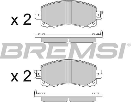 Bremsi BP3821 - Brake Pad Set, disc brake autospares.lv