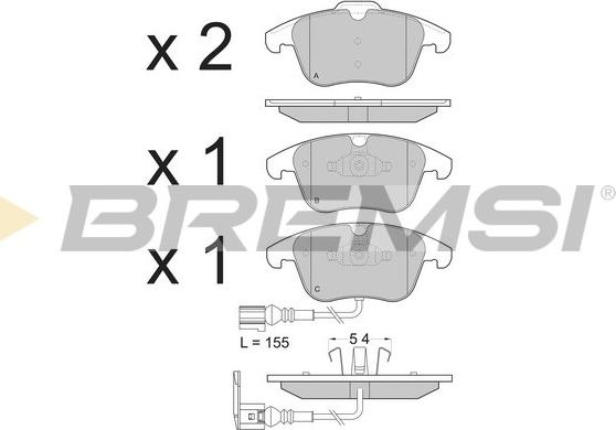 Bremsi BP3394 - Brake Pad Set, disc brake autospares.lv