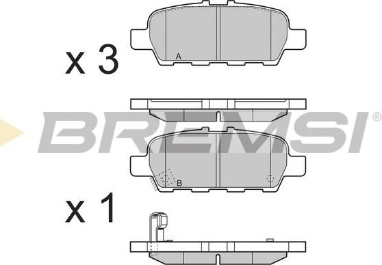 Bremsi BP3395 - Brake Pad Set, disc brake autospares.lv