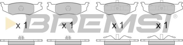 Bremsi BP3390 - Brake Pad Set, disc brake autospares.lv