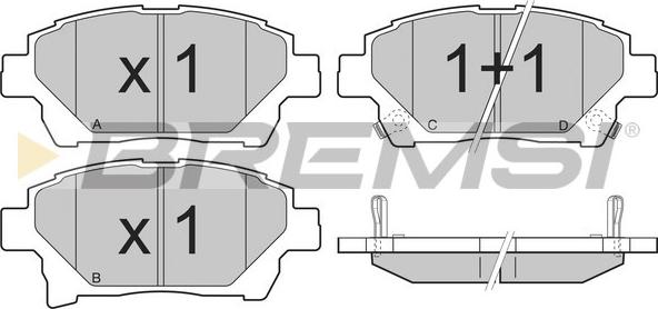 Bremsi BP3393 - Brake Pad Set, disc brake autospares.lv