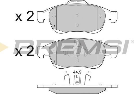 Bremsi BP3392 - Brake Pad Set, disc brake autospares.lv