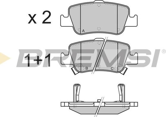 Bremsi BP3341 - Brake Pad Set, disc brake autospares.lv