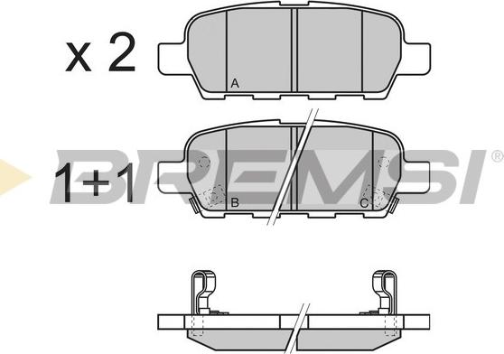 Bremsi BP3351 - Brake Pad Set, disc brake autospares.lv