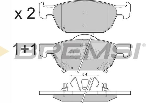 Bremsi BP3369 - Brake Pad Set, disc brake autospares.lv