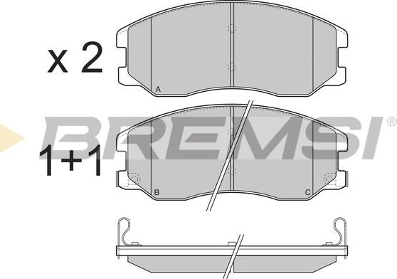 Bremsi BP3303 - Brake Pad Set, disc brake autospares.lv
