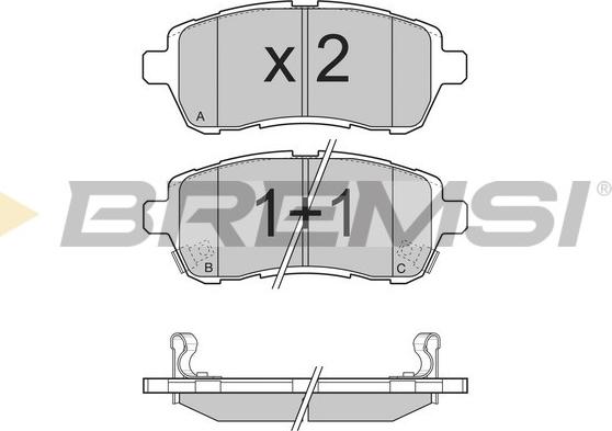 Bremsi BP3316 - Brake Pad Set, disc brake autospares.lv