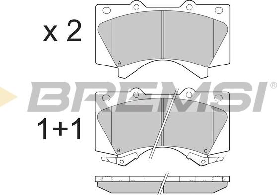 Bremsi BP3381 - Brake Pad Set, disc brake autospares.lv
