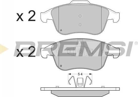 Bremsi BP3383 - Brake Pad Set, disc brake autospares.lv