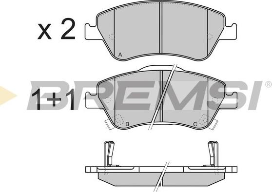Bremsi BP3339 - Brake Pad Set, disc brake autospares.lv