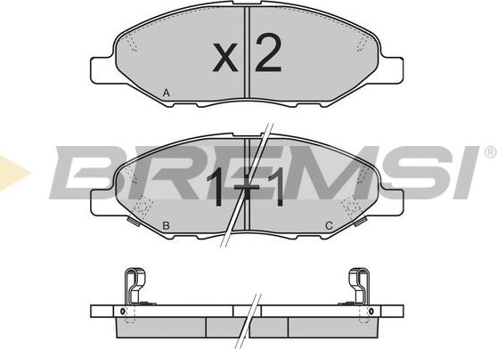 Bremsi BP3335 - Brake Pad Set, disc brake autospares.lv