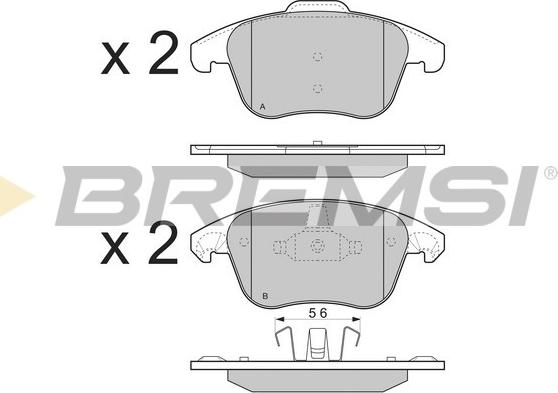 Bremsi BP3330 - Brake Pad Set, disc brake autospares.lv
