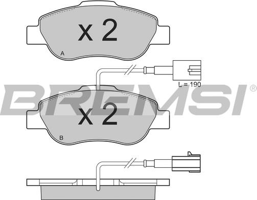 Bremsi BP3325 - Brake Pad Set, disc brake autospares.lv