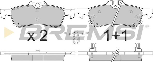 Bremsi BP3320 - Brake Pad Set, disc brake autospares.lv