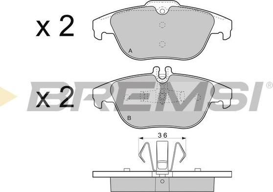 Bremsi BP3328 - Brake Pad Set, disc brake autospares.lv