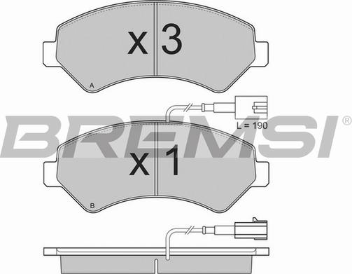 Bremsi BP3323TR - Brake Pad Set, disc brake autospares.lv