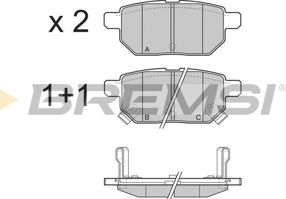 Bremsi BP3322 - Brake Pad Set, disc brake autospares.lv