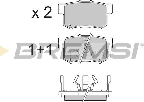 Bremsi BP3374 - Brake Pad Set, disc brake autospares.lv