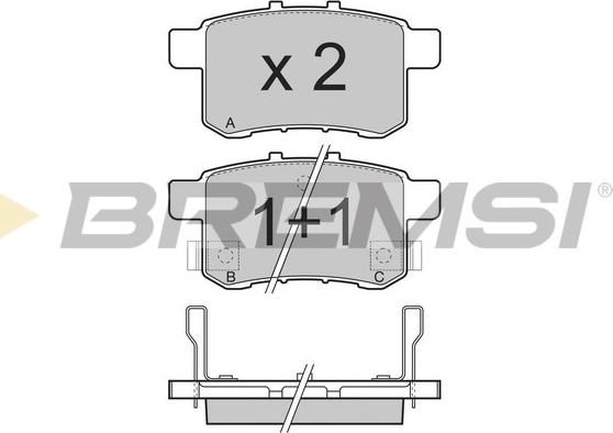 Bremsi BP3370 - Brake Pad Set, disc brake autospares.lv