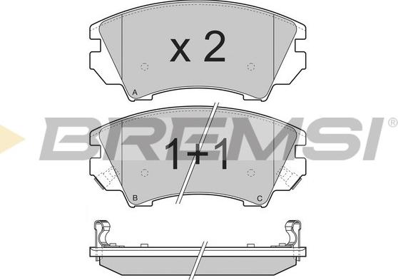 Bremsi BP3377 - Brake Pad Set, disc brake autospares.lv