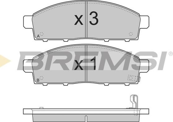 Bremsi BP3296 - Brake Pad Set, disc brake autospares.lv