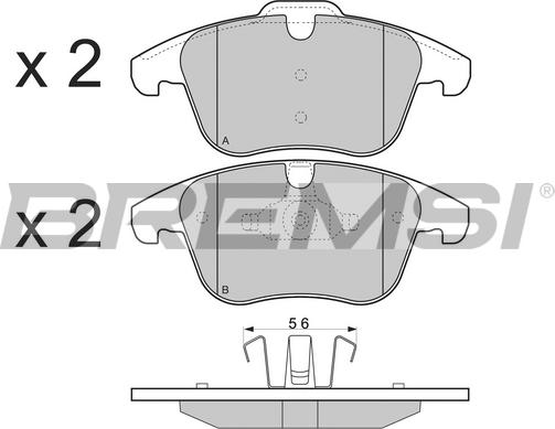 Bremsi BP3297 - Brake Pad Set, disc brake autospares.lv