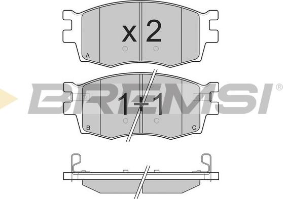 Bremsi BP3240 - Brake Pad Set, disc brake autospares.lv