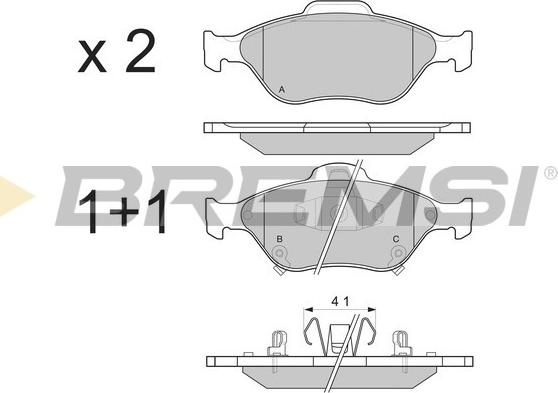 Bremsi BP3255 - Brake Pad Set, disc brake autospares.lv