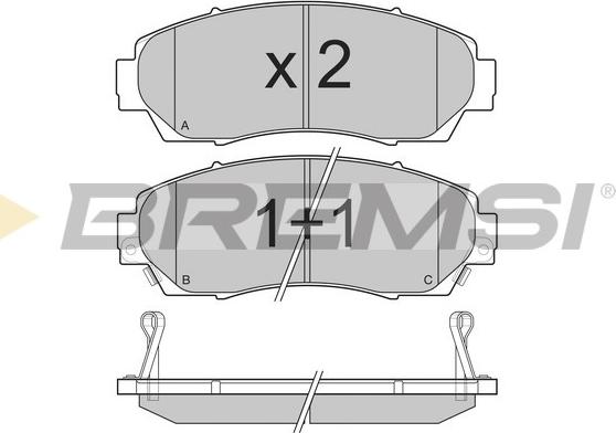 Bremsi BP3258 - Brake Pad Set, disc brake autospares.lv