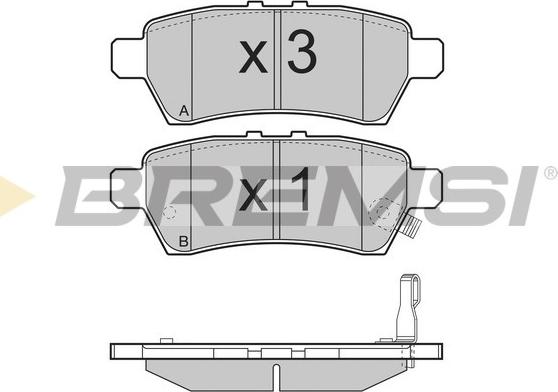 Bremsi BP3257 - Brake Pad Set, disc brake autospares.lv