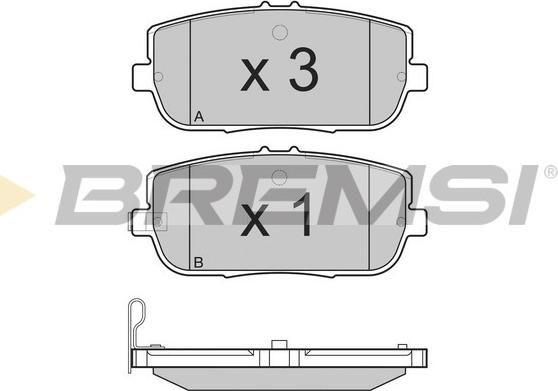 Bremsi BP3261 - Brake Pad Set, disc brake autospares.lv