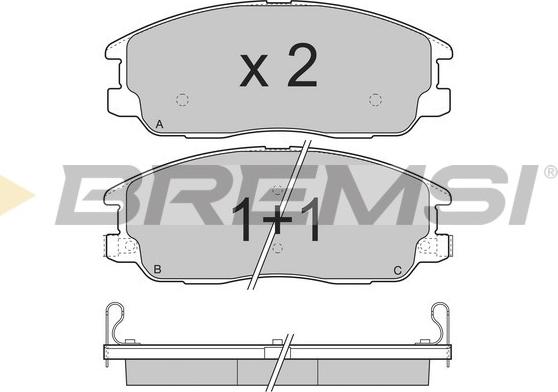 Bremsi BP3268 - Brake Pad Set, disc brake autospares.lv