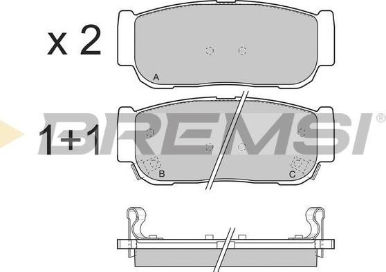 Bremsi BP3267 - Brake Pad Set, disc brake autospares.lv