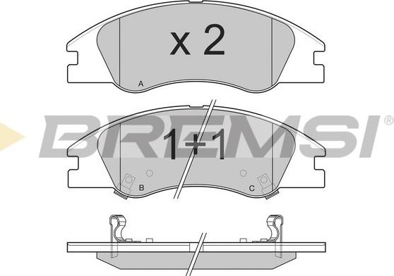 Bremsi BP3200 - Brake Pad Set, disc brake autospares.lv